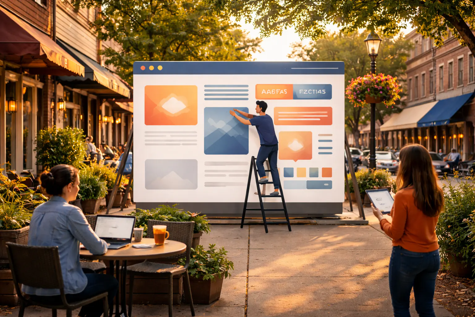Custom WordPress website design workspace for a Covington Louisiana small business