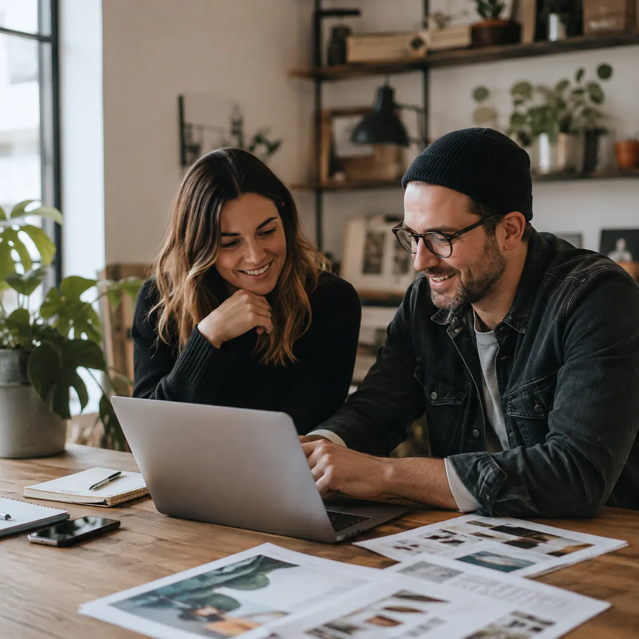 Small business marketing portfolio review with Main Street Design and a local Louisiana business owner