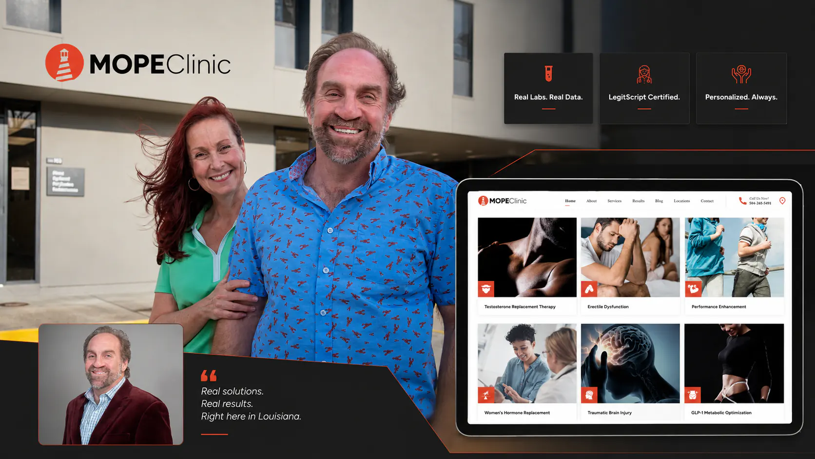 MOPE Clinic website and educational content marketing work by Main Street Design