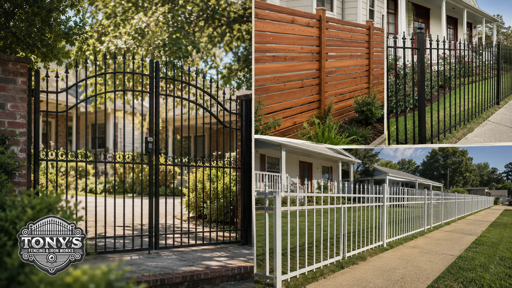 Tony's Fencing and Iron Works website and local marketing work by Main Street Design